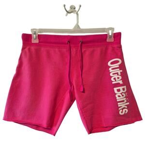 Outer Banks N.C. Hot Pink Sweat Shorts Drawstring Beach Women's Medium* NWOT